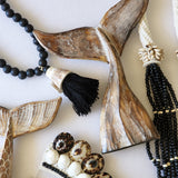 Carved Timber Whale Tail | Natural