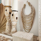 "Ava" Beaded Cowrie Tribal Necklace Wall Hanging