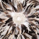 Brown Feather Juju Hat-Boho Abode-bali,brown,decor,feather,handmade,juju,juju hat,shell,wall decor,wall hanging