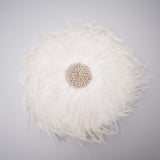White Feather Juju Hat Set Of 3-Boho Abode-bali,decor,feather,handmade,juju,juju hat,set,set of 3,shell,wall decor,wall hanging,white