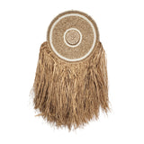 "Taya" Beaded Shell & Raffia Wall Hanging