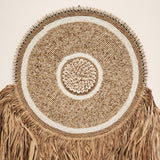 "Taya" Beaded Shell & Raffia Wall Hanging