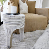 Wren Timber Stool White Wash | Side Table