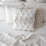 Iris Boho Cushion | White