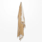 Mayan Brushed Cotton Woven Throw | Butterscotch