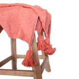 Kids Moroccan Pom Pom Blanket | Coral