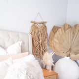 "Layla" Blonde Bead & Raffia Wall Hanging