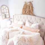 "Layla" Blonde Bead & Raffia Wall Hanging