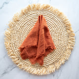 Textured Cotton Napkin | Rust