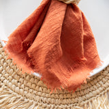 Textured Cotton Napkin | Rust