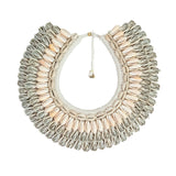 Peach & Grey Shell Necklace