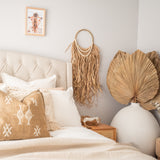 "Maya" Blonde Bead & Raffia Wall Hanging