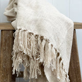 Henley Cotton Throw | Natural