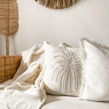 White Palm Cushion