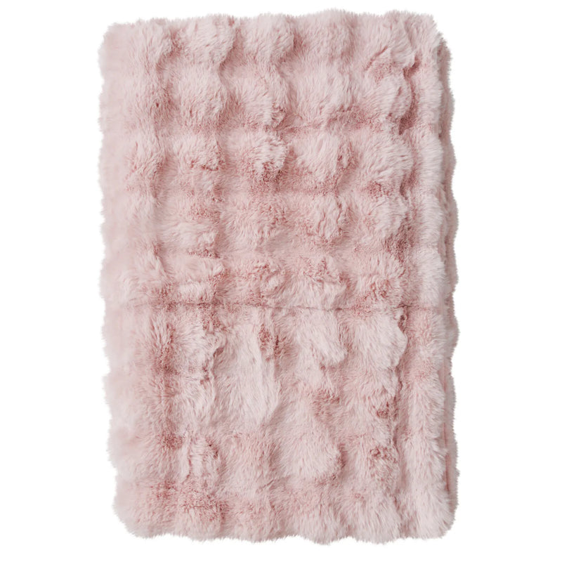 Lux Faux Fur Blanket | Blush