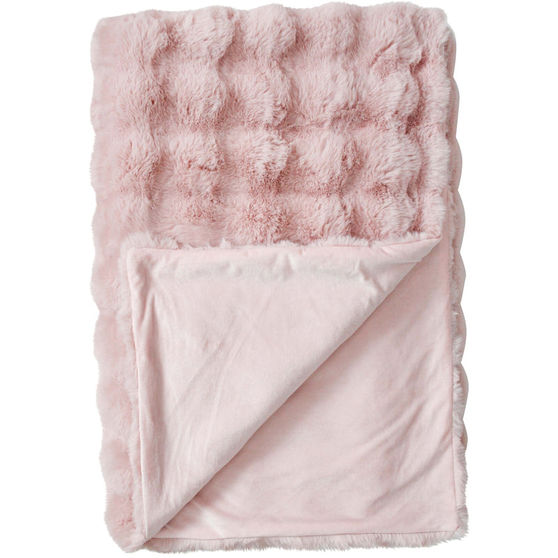 Lux Faux Fur Blanket | Blush