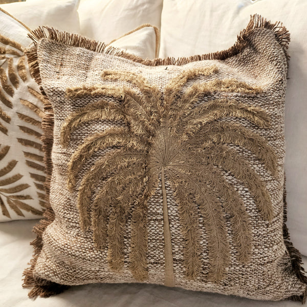 Latte Palm Cushion