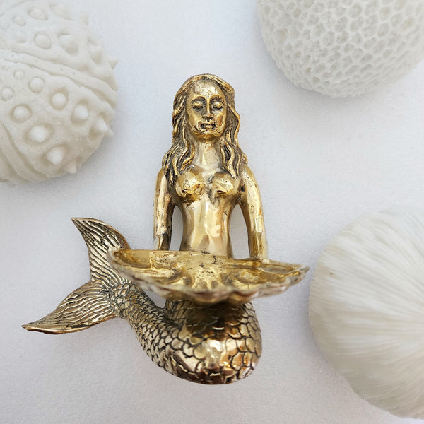 Brass Mermaid Clam