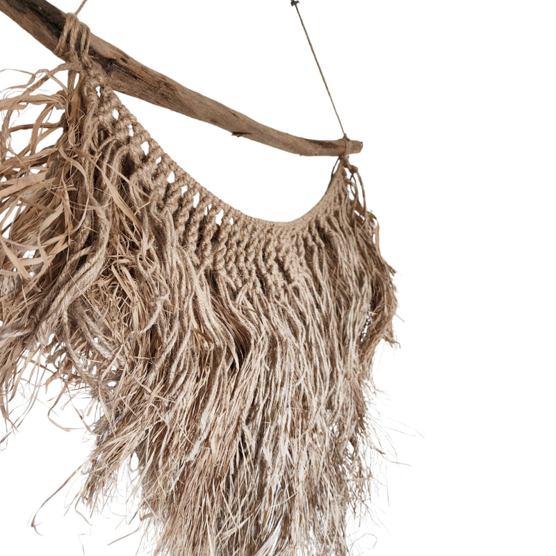 "Misty" Raffia & Jute Wall Hanging