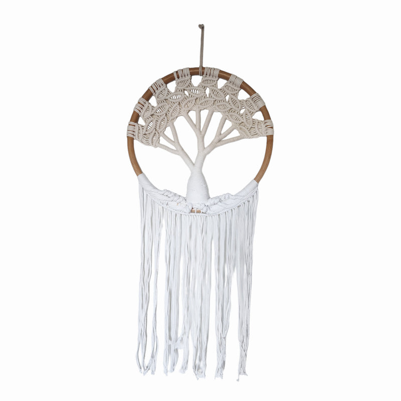 Tree Of Life Dreamcatcher | Off White & Bamboo