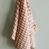 Peach French Linen Tea Towel