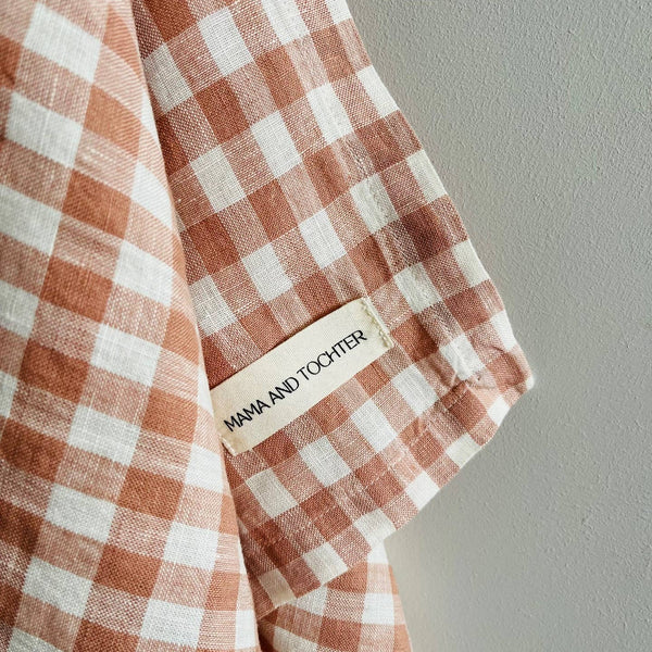 Peach French Linen Tea Towel