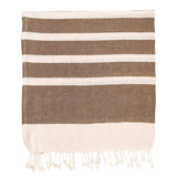 Turkish Beach Towel | Tan & Ivory