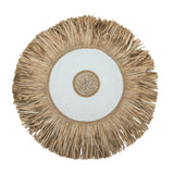 White beaded raffia Juju | 60cm