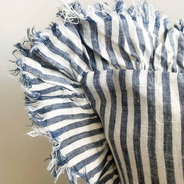 Pure French Linen Pinstripe Cushion