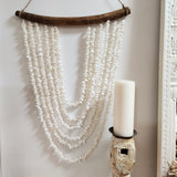 "Calypso" White Shell Wall Hanging