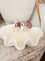Clam sex on the beach crystal shell candle