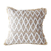 Athena Boho Cushion | Beige & White