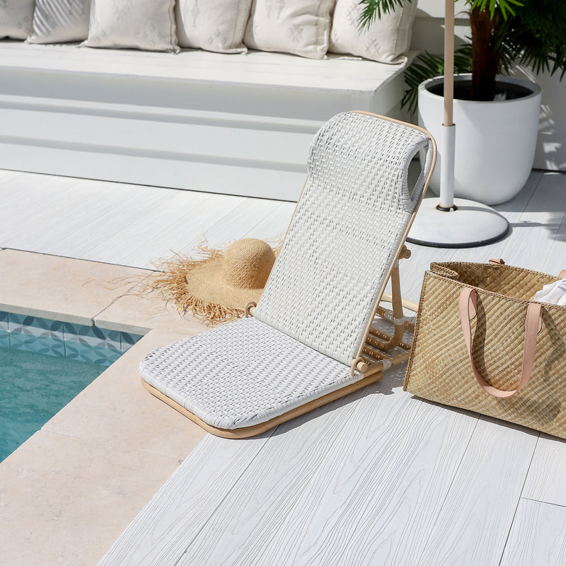 Rattan Beach Chair | White