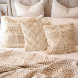 Moroccan Woven Throw Ivory & Caramel - Large