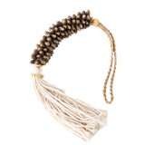 Seagrass & Taupe Shell Tassel
