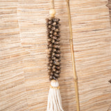 Seagrass & Taupe Shell Tassel