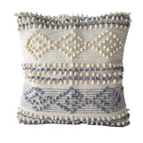 Clio Boho Cushion | Ivory & Grey