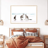 Beach Kangaroos | Hamptons-Boho Abode-Art Print,australia,australian,australian beach,beach,blue,Bohemian,Boho,Canvas,coast,coastal,Framed Print,hamptons,kangaroo,landscape,ocean,paradise,Print,sand,waves