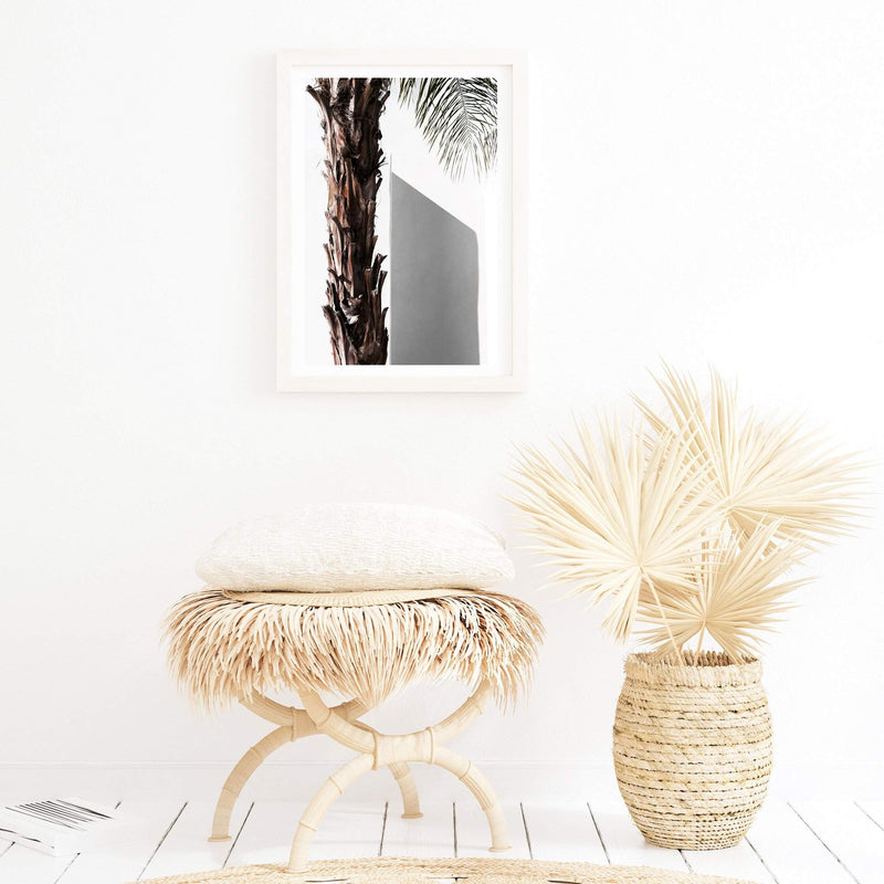 Palm Tree shapes-Boho Abode-architecture,Art Print,Bohemian,Boho,Canvas,coast,coastal,Framed Print,hamptons,neutral,palm,palm tree,portrait,Print,timber door,white