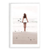 Beach Surf Girl-Boho Abode-Art Print,beach,Bohemian,Boho,Canvas,coastal,Framed Print,hamptons,neutral,ocean,portrait,Print,sand,surf board,surf girl,surfer,woman