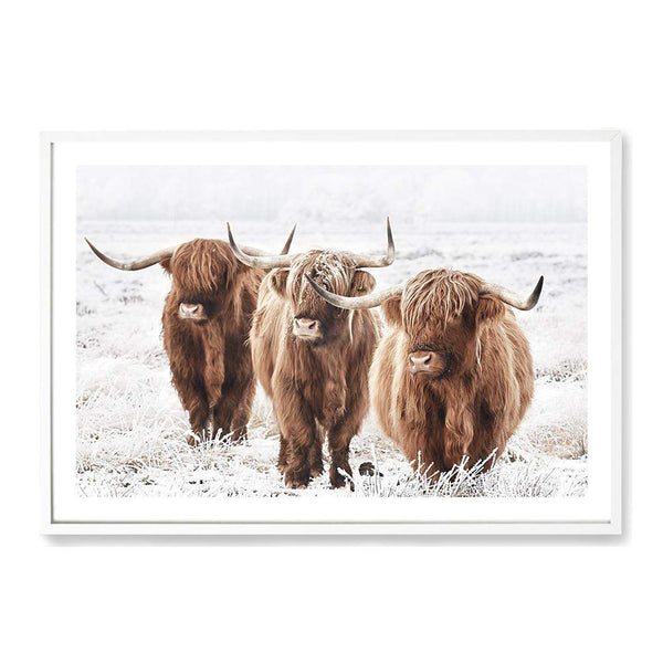 Highland Cows-Boho Abode-Art Print,Bohemian,Boho,bull,Canvas,cow,Framed Print,highland bull,highland cattle,Highland cow,landscape,Print,rustic,tan