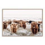 Highland Cattle Landscape-Boho Abode-Art Print,Bohemian,Boho,bull,Canvas,cow,Framed Print,highland bull,highland cattle,Highland cow,Print,rustic,tan