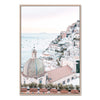 Pink Positano Sunrise-Boho Abode-amalfi,amalfi coast,arch,arch door,architecture,Art Print,blush,Bohemian,Boho,Canvas,city,coastal,door,floral,Framed Print,italy,ocean,palm tree,peach,pink,portrait,positano,Print,sunrise