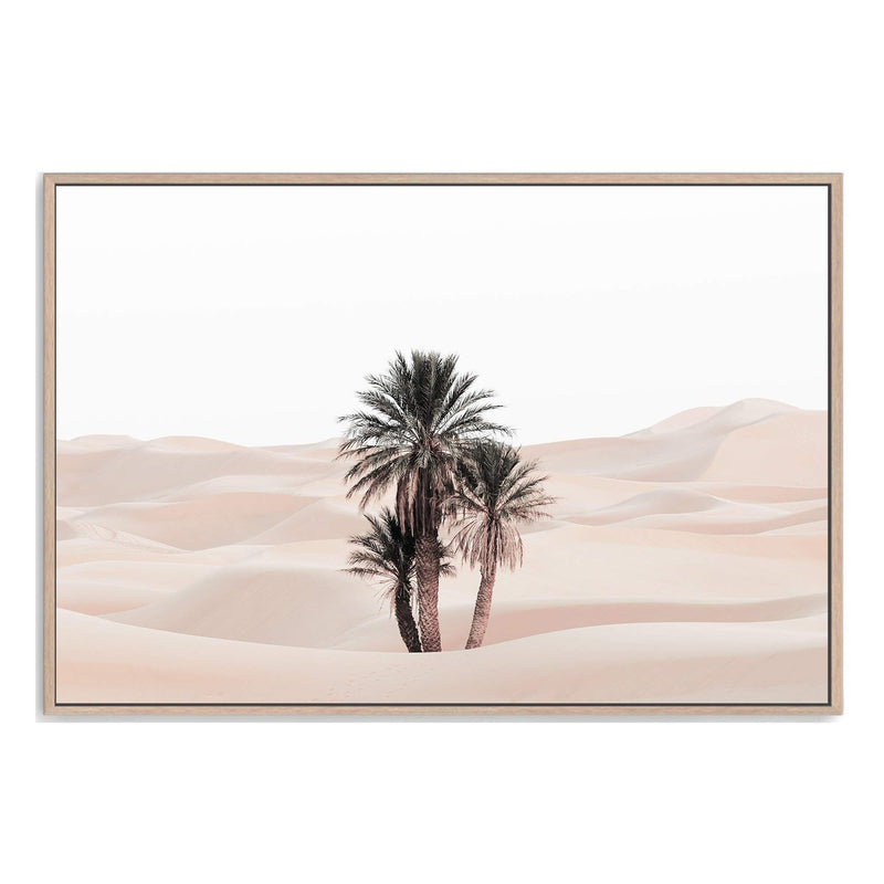 Palms In The Desert-Boho Abode-Art Print,beige,blush',Bohemian,Boho,Canvas,desert,desert dunes,desert sand,dunes,Framed Print,landscape,moroccan,morocco,neutral,palm,palm tree,palm trees,palms,peach,Print,sand,sand dunes