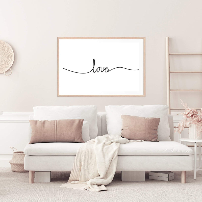 Love Line Art Quote-Boho Abode-Art Print,beige,blush,Bohemian,Boho,Canvas,coastal,Framed Print,hamptons,Landscape,love,love line art,neutral,phrase,Print,quote,text,white