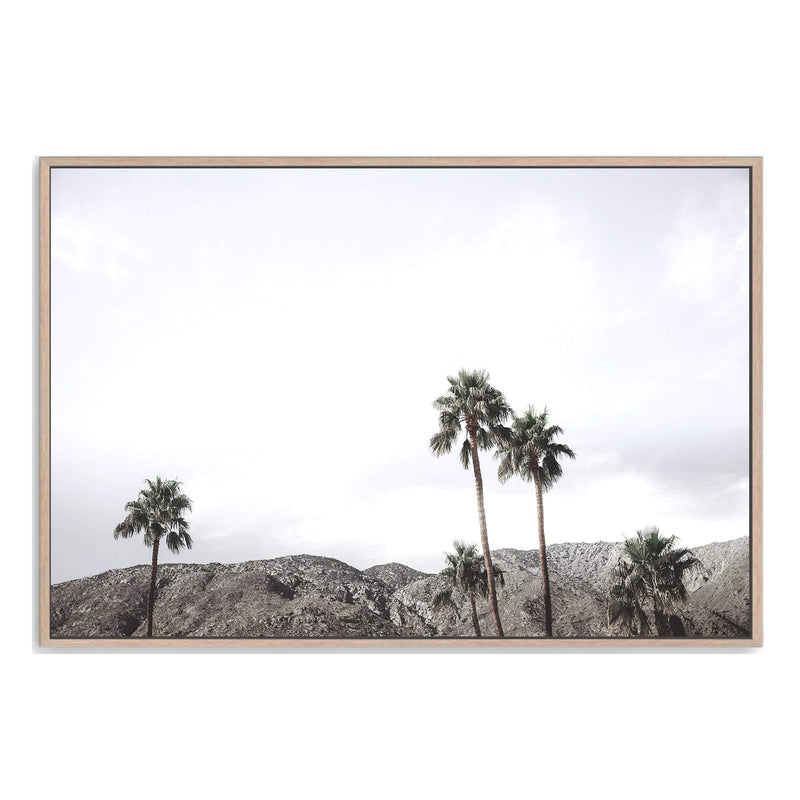 Palm Springs Palm Trees-Boho Abode-Art Print,blue,Bohemian,Boho,california,californian,Californian desert,Canvas,desert,Framed Print,joshua tree,landscape,mountain,mountian,neutral,palm springs,palm tree,palms,Print,sky