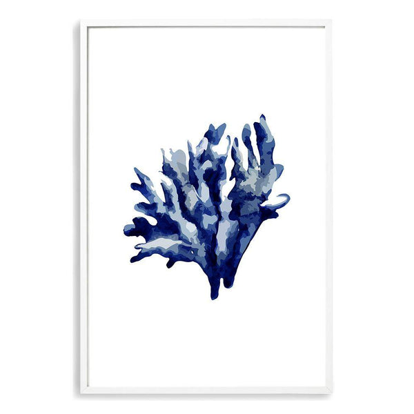 Blue Coral IIIII | Hamptons-Boho Abode-Art Print,beach,beach house,blue,blue coral,blue shell,Bohemian,Boho,Canvas,coast,coastal,coral,Framed Print,hamptons,ocean,portrait,Print,shell