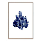 Blue Coral IIIIII | Hamptons-Boho Abode-Art Print,beach,beach house,blue,blue coral,blue shell,Bohemian,Boho,Canvas,coast,coastal,coral,Framed Print,hamptons,ocean,portrait,Print,shell
