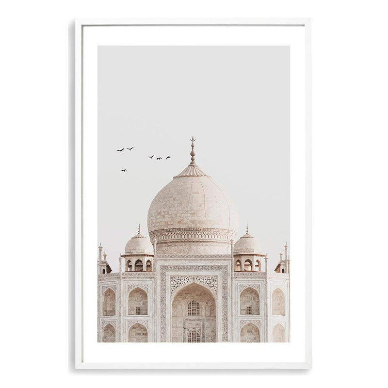 The Taj Mahal-Boho Abode-architecture,art print,bohemian,boho,canvas,framed print,gold,neutral,portrait,taj mahal,temple