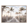 Palm Tree Beach Path | Florida Keys-Boho Abode-Art Print,beach,beach entrance,beach grass,blue,Bohemian,Boho,Canvas,coast,coastal,florida,Framed Print,grass,hamptons,keys,landscape,ocean,palm,palm beach,palm tree,palm trees,palms,pampas grass,Print,sand,waves